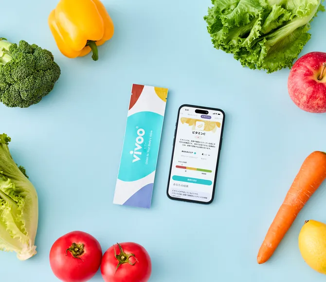 Vivooと新鮮な野菜と果物