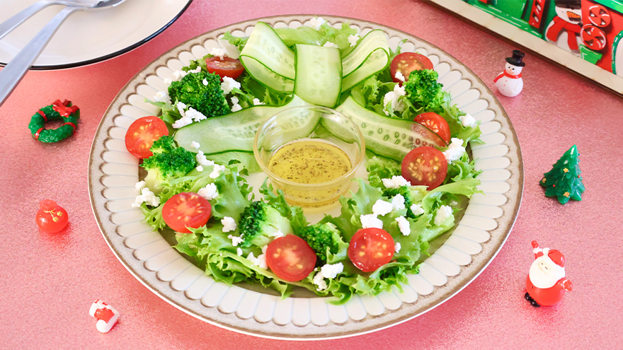 クリスマスリースサラダ