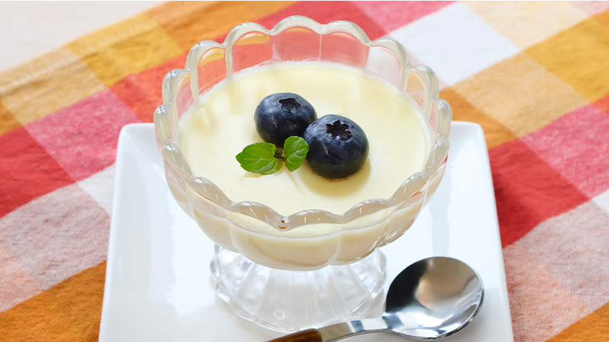 ホワイトチョコのなめらかプリン