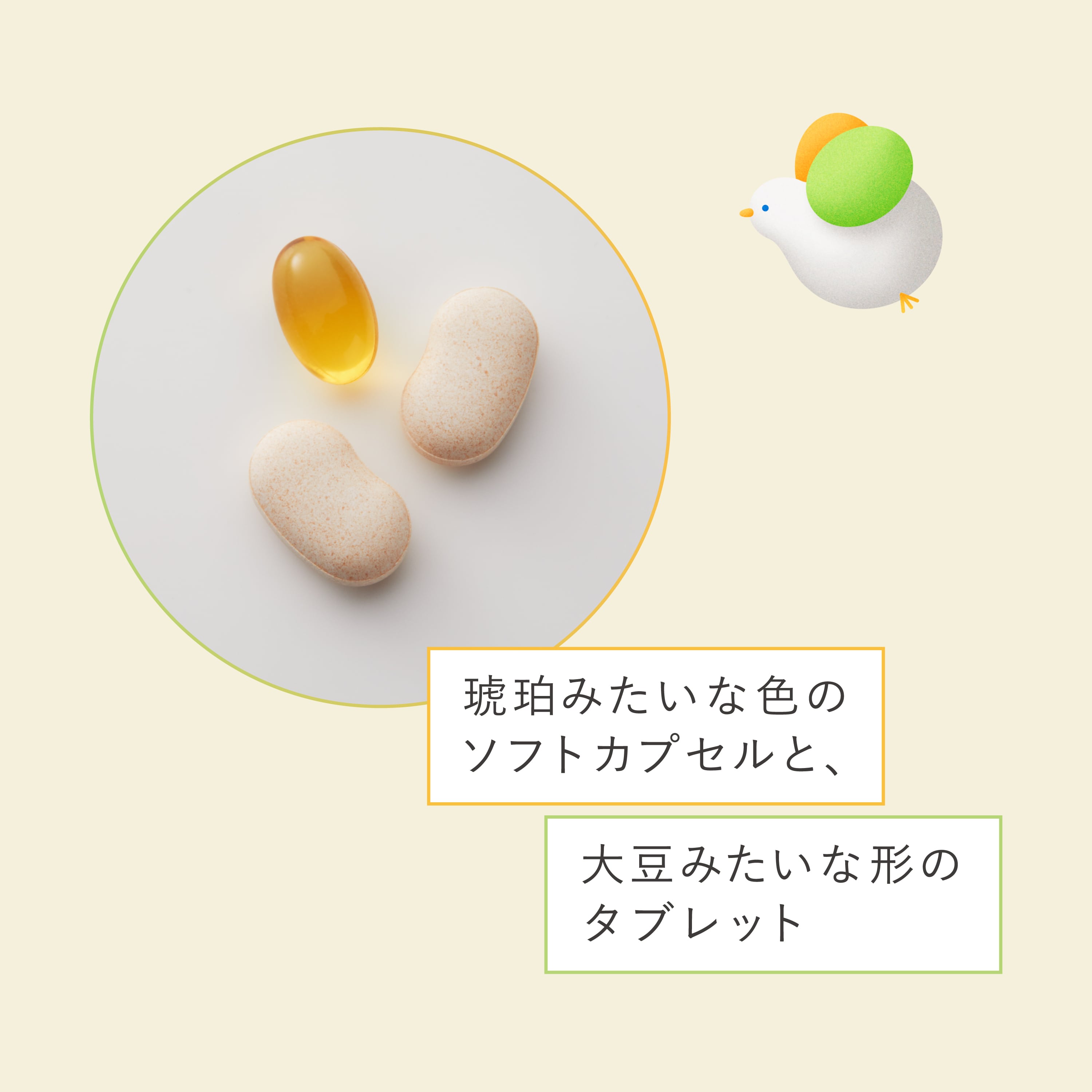 ߂݂ȐF̃\tgJvZƁA哤݂Ȍ`̃^ubg