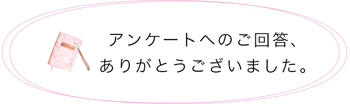 アンケートへのご回答、ありがとうございました。